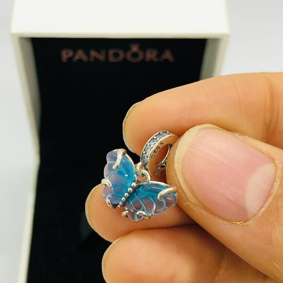 Pandora Jewelry - ✨🔥Pandora Blue Murano Glass Butterfly Dangle Charm